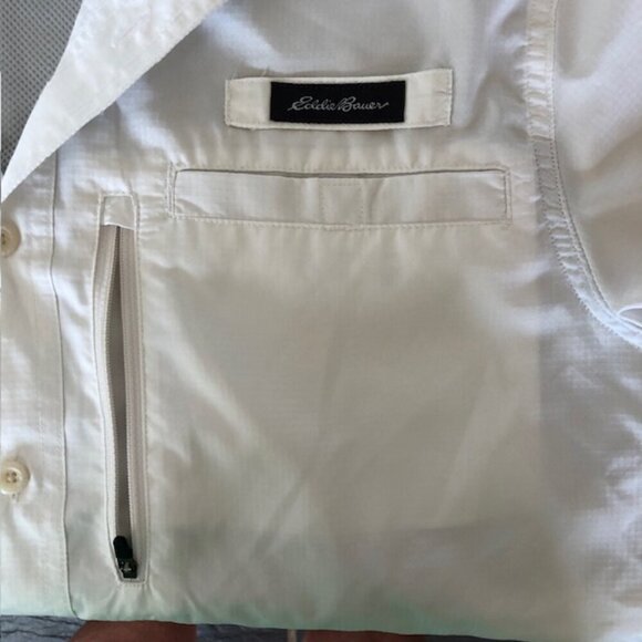 EDDIE BAUER Performance Fishing Shirt White Mens Medium - Picture 6 of 16